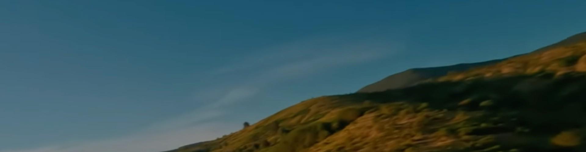 Blue sky and green mountain