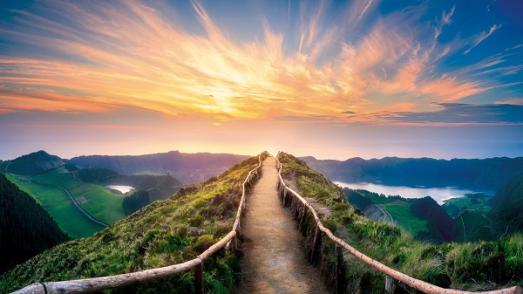 bridge nature mountains